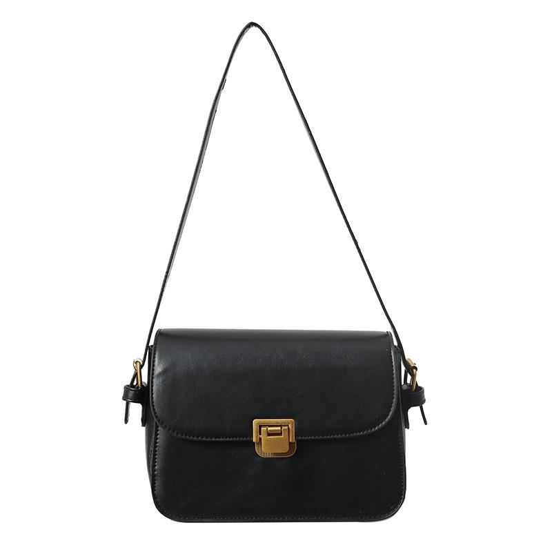 2025 bag women's winter new trend fashion simple messenger bag retro foreign style shoulder bag simple small square bag