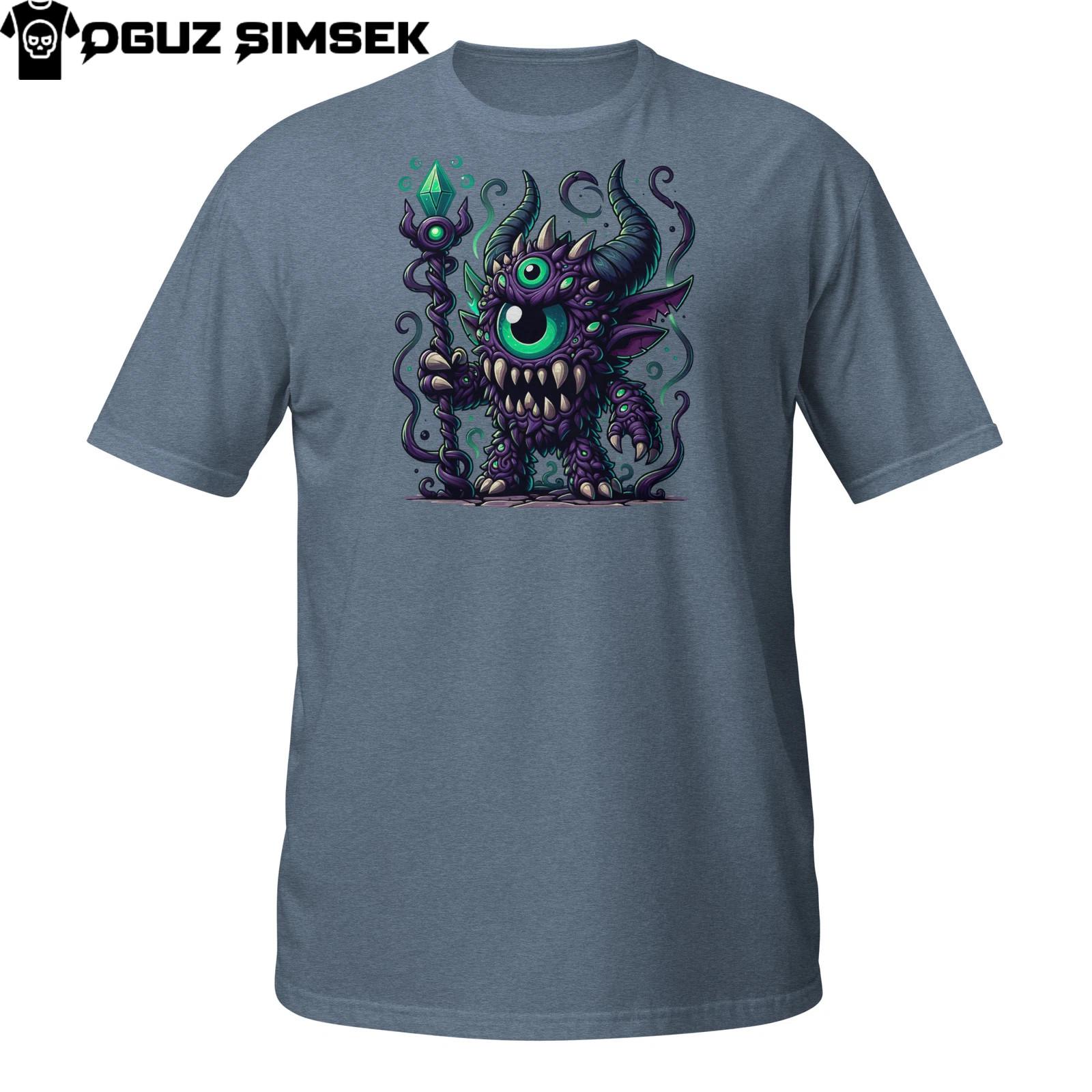 Tentacle Sorcerer Monster T-Shirt Mens Womens Tees Top | One-Eyed Dark Magic Demon | Fantasy Tee 4XL