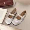 Literary Style Mary Jane Women's Baotou Spring and Summer Outer Wear 2025 New Pearl Belt Bow Buckle Flat Women's Shoes