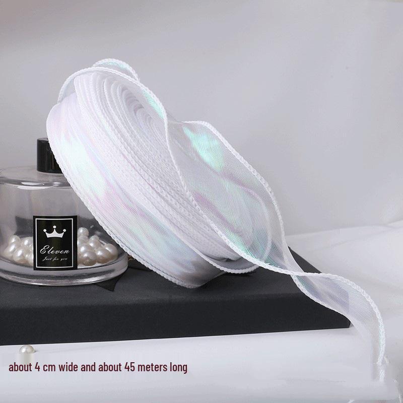 Curled Fish Tail Yarn Ribbon - 50 Yards Wavy Edge for Cake & Flower Decoration