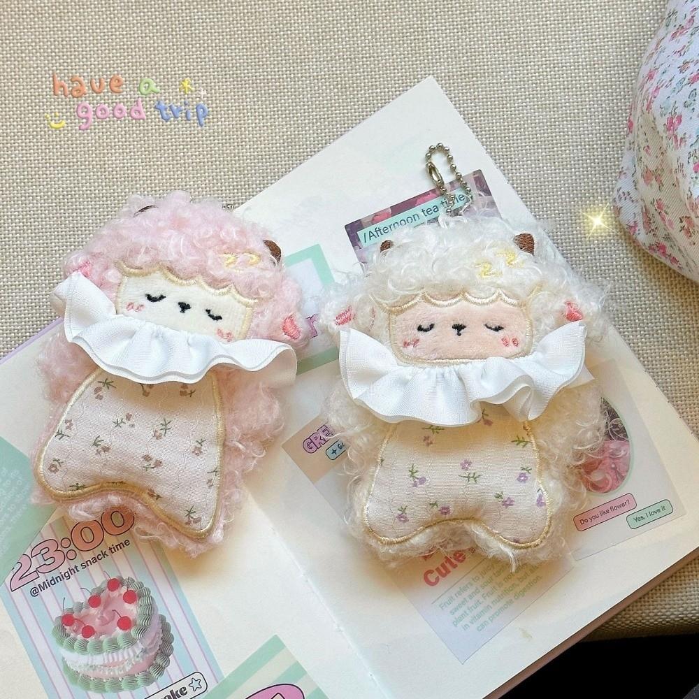 Creative Curly-haired Lamb Keychain Cute Purse Charm New Sheep Doll Pendant for Students Girls