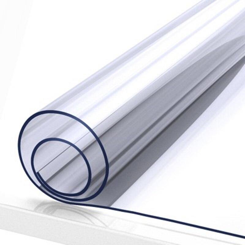 Transparent tablecloth waterproof, oil-resistant, scratch-resistant soft glass Silicone tablecloth Rectangular table mat | Layer