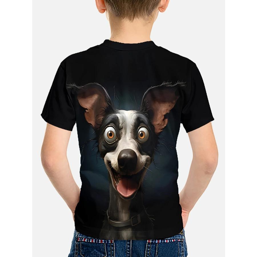 Intressant djur 3D-utskrift Pojkar Kreativ T-shirt Fritidskläder Kortärmade toppar för barn T-shirt Pojkar Flickor Kläder Sommarkläder