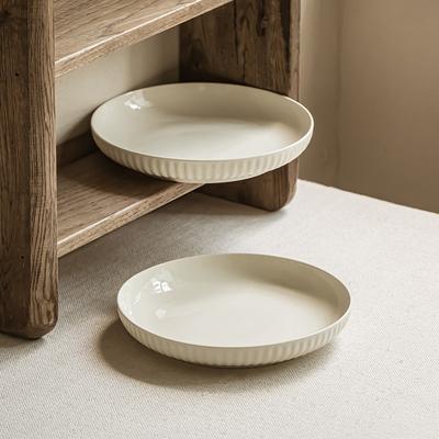 Simple Style Ceramic Plate Western Plate Steak Plate Household Tableware Vegetable Plate Fruit Salad Plate Pasta Plate