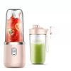 JOYBLISS Multifunksjonell 2 Kopper Bærbar Fruktjuicer Blender 6 Blader Juicemikser Mini Isblender USB-lading Trådløs Juicepresse