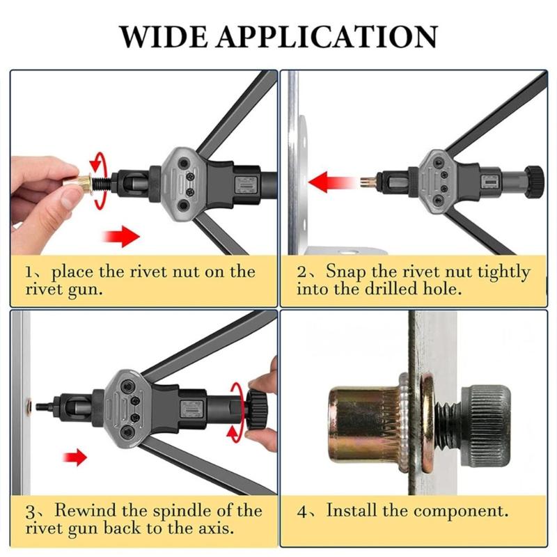 240pcs Flat Head Serrated Rivets Nut Set Galvanized Carbon Steel Nut set Carbon Steel Flat Head Rivets Nut for Fastening