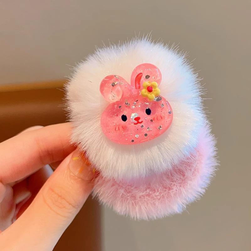 2 Stück Kinderhaarbänder Herbst und Winter Neu Plüsch Mädchen hohe Elastizität Kräftig Mädchen Kopfseil