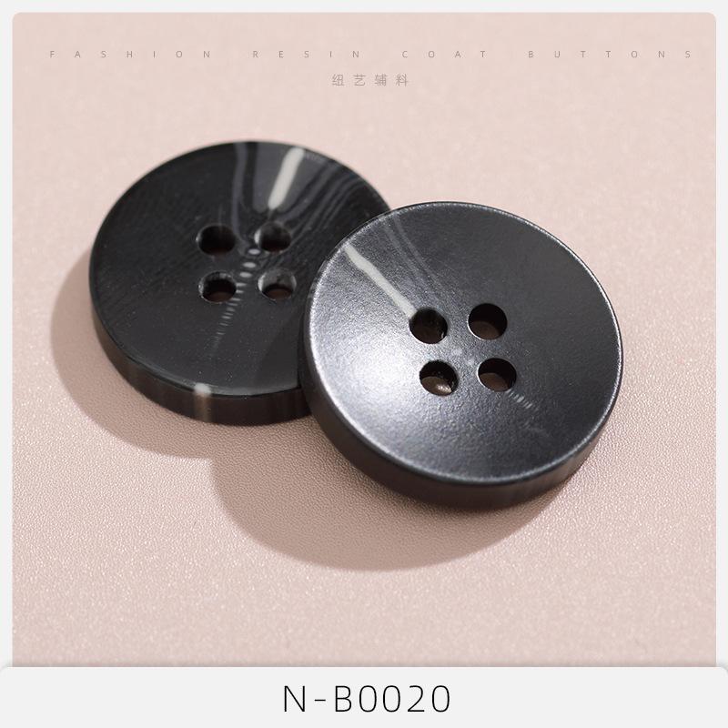 10Pcs Button Button Trench Coat Women'S Resin Black Button High-End Men'S Suit Clothes Coat Accessories Daquan Cardigan Suit