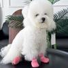 4PCS Waterproof Dog Mesh Shoes Breathable Anti-slip Pet Socks Dog Foot Cover  Outdoor Walking