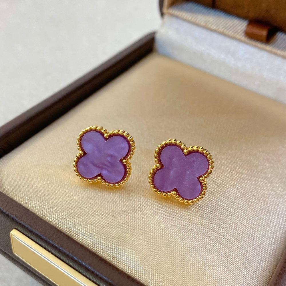 Retro Classic Fashion Four-leaf Clover Earrings - New Luxury Elegant Stud Earrings for Women