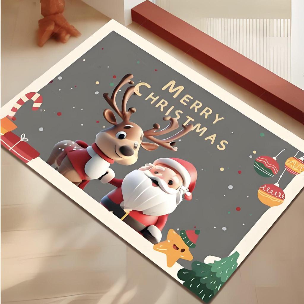 Non-Slip Christmas Rug - Quick-Dry & Absorbent Bathroom Floor Mat