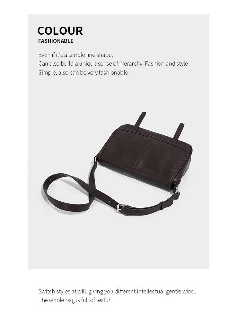 Damen Crossbody-Tasche im Vintage-Stil - Hochwertiges pflanzlich gegerbtes Rindsleder, vielseitige Umhängetasche für 2025