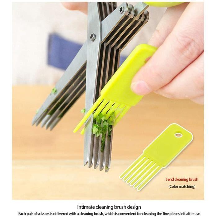 Kitchen Scissors - Mumusuki - 5 Stainless Steel Blades - Cleaning Comb - Non-slip