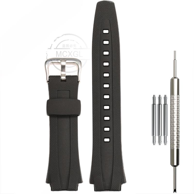AQ-163w Replacement Strap For Casio AQ-160w AQ-161w Men Watch Band Resin Waterproof Bracelet Watch Accessories