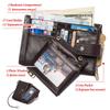 Humerpaul Men Wallet Genuine Leather RFID Bank Card Holder Short Men Wallets Hasp Zipper Purse