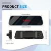 10" 4K Mirror Dash Cam for Cars, 4K Front and 1080P Rear View Backup Camera with Full Touch Screen, 170° Wide Angle, Night Visio