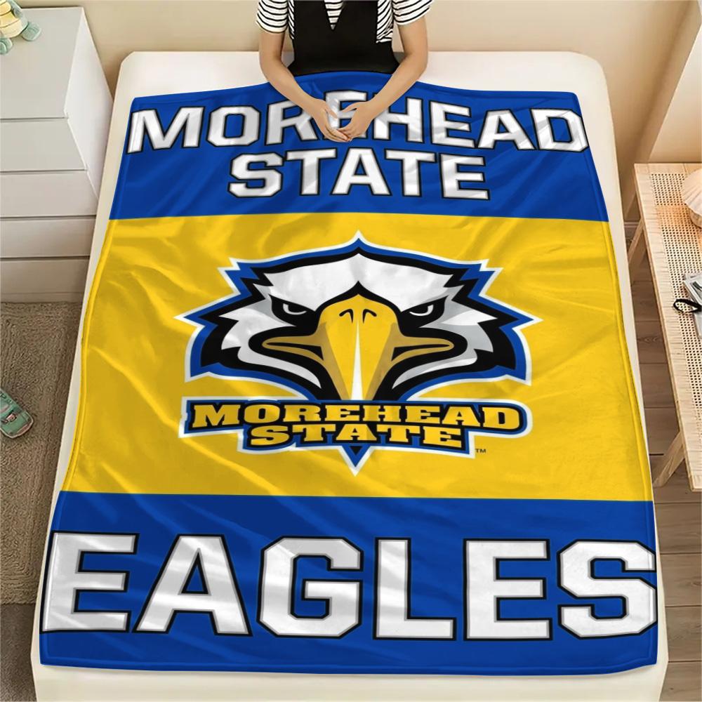 Morehead State Eagles Print Flannel Blanket High Quality Warm Comfortable Cover for All Seasons Perfect for Gifts Home Decor