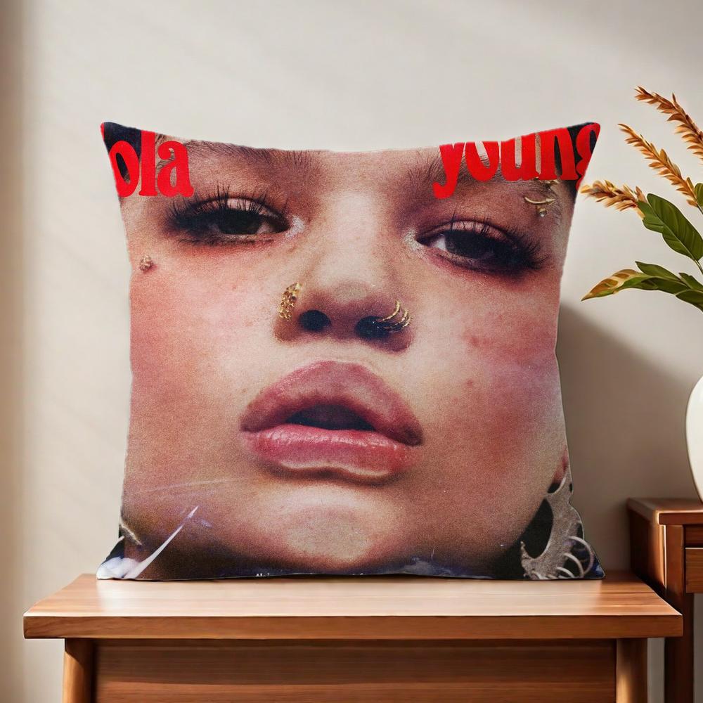 L-Lola Young Cushion Cover For Pillow Printing Sofa Decoration Home Car Room Coffee Shop Office Nordic Simplicity