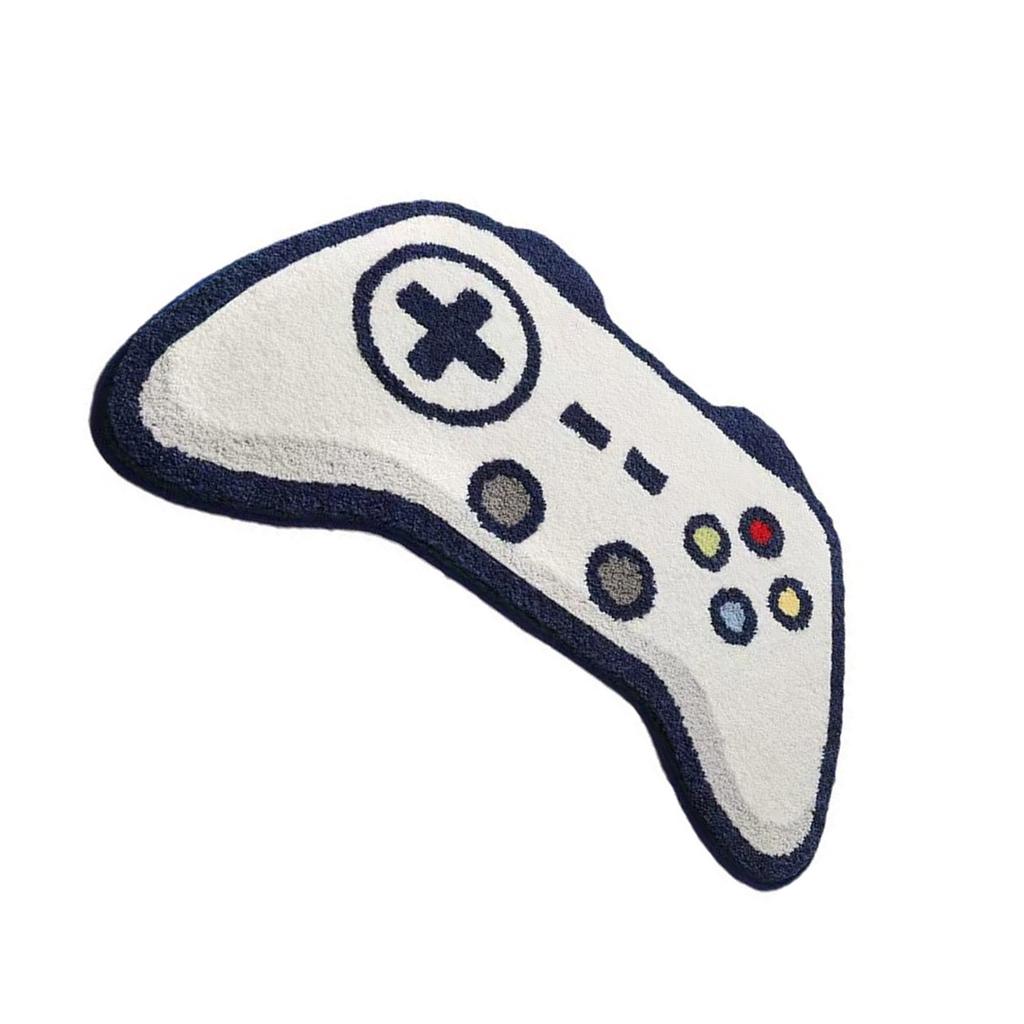 Black Gamepad Bathroom Mat Soft Absorbent Non Slip Rug for Bedroom or Floor Cozy Faux Cashmere Non Slip Washable Mat
