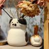home decor Cute Ceramic Cat Flower Vase Ceramic Handicraft Ornaments Animal Sculpture Cartoon Cat Flower Arrangement Vases