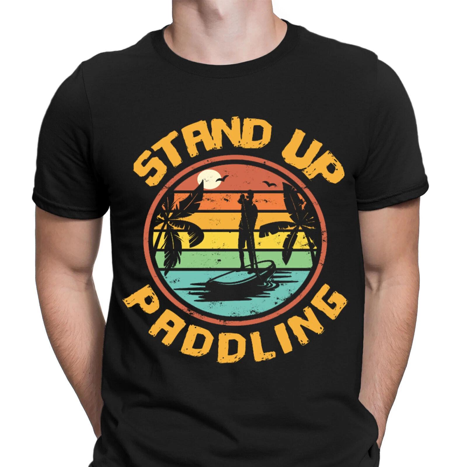 Sup Stand Up Paddle Paddleboarding Sports Retro Mens T-Shirts Tee Top #NED L