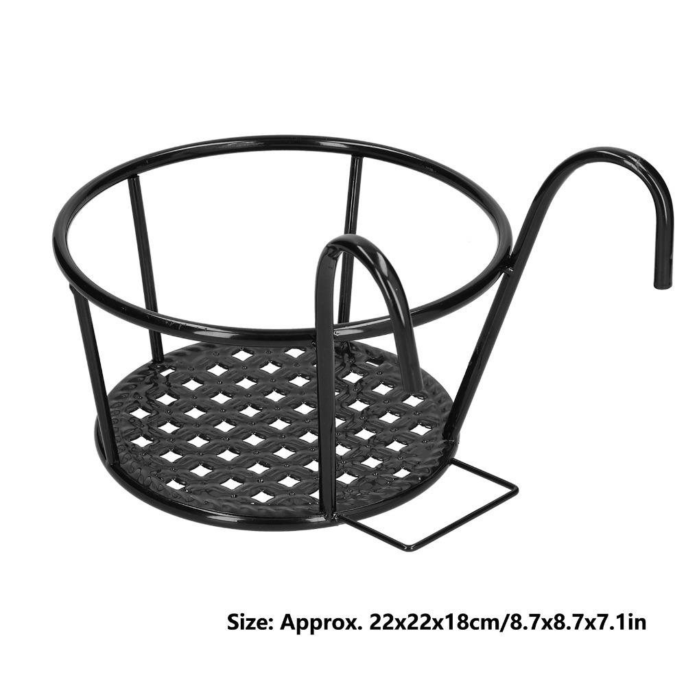 Thick wrought iron construction Flower Pot Holder Railing Planter Stand  Home gardening storage