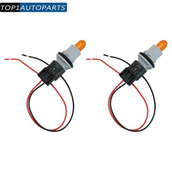 2Pcs Fender Turn Signal Socket &Bulb & Connector For Honda &Acura 33304-S5A-003