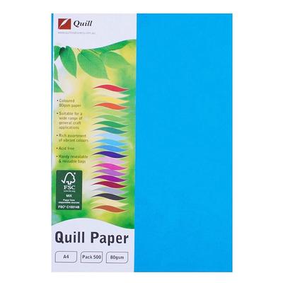 Quill A4 Fotokopi Kağıdı 80gsm 100'lü Paket (Deniz Mavisi)