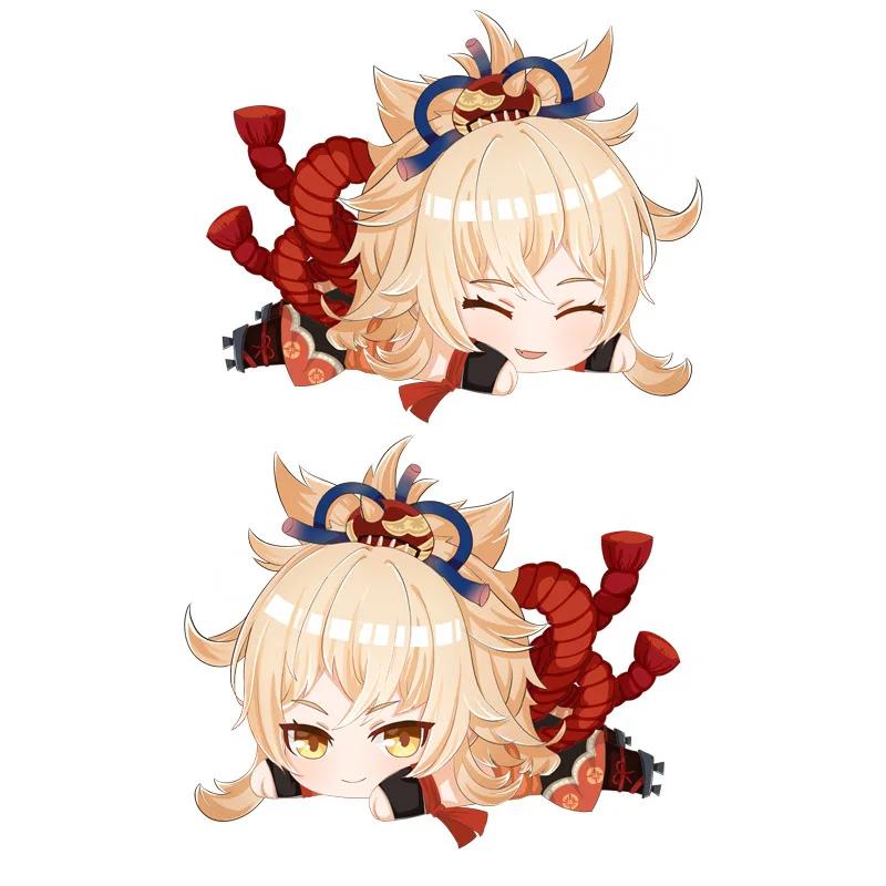 Genshin Impact Plush Pillow Anime Plushie Sofa Cushion Paimon Amber Lumine Keqing Klee Barbara Cartoon Stuffed Toy Birthday Gift