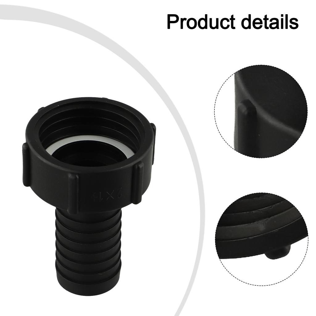 1 Pcs 1000L IBC 38mm Water Tank Black Garden Hose Adapter Installation Tool Garden Replacement Accessories