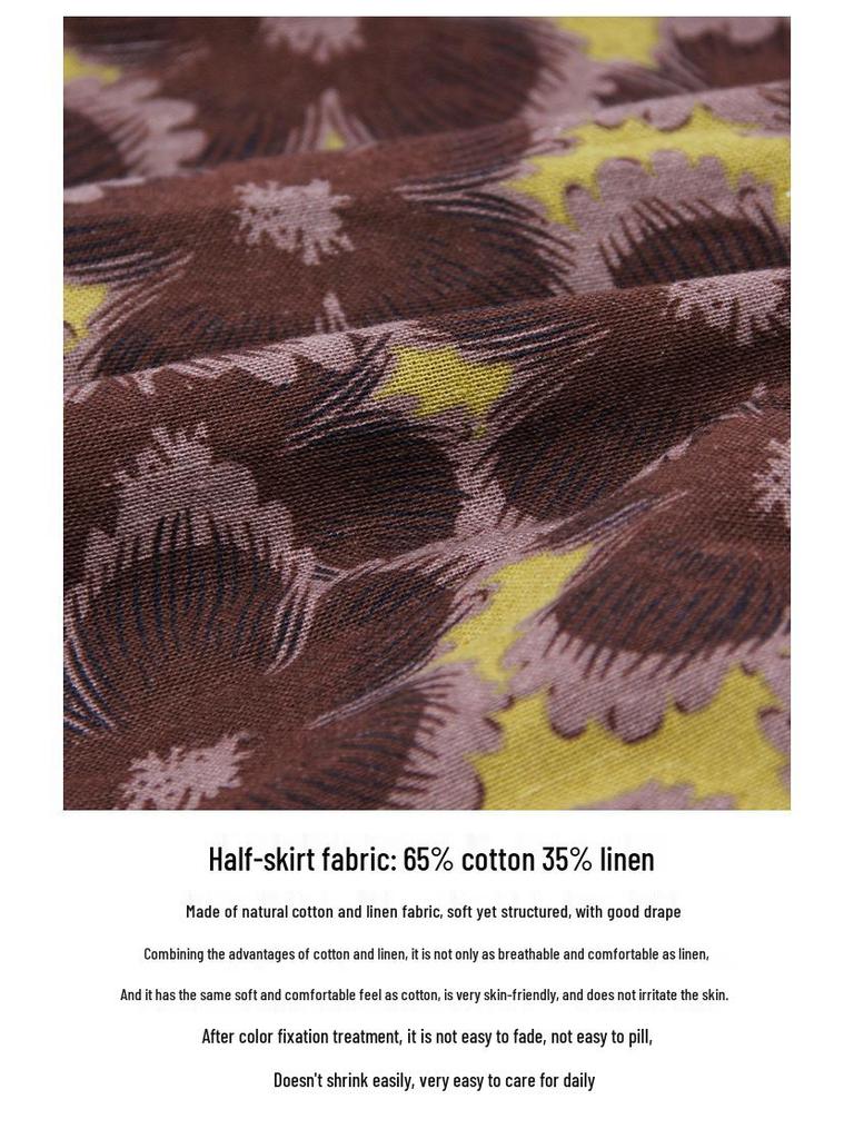 2025 Autumn Slim Fit Knit Cardigan & Floral Midi Skirt Set