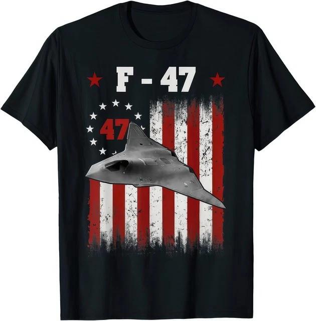F47 Fighter Jet Funny Aircraft T Shirt Military Aviation Graphic Tee S