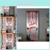 Creepy Halloween Door Sticker With Blood Handprints For Spooky Haunted House Decor