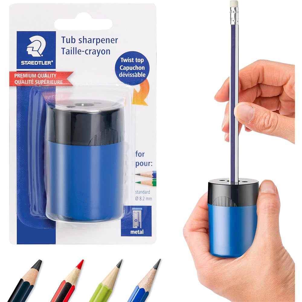 Staedtler Manual Pencil Sharpener (STD51163) Color and packaging may vary