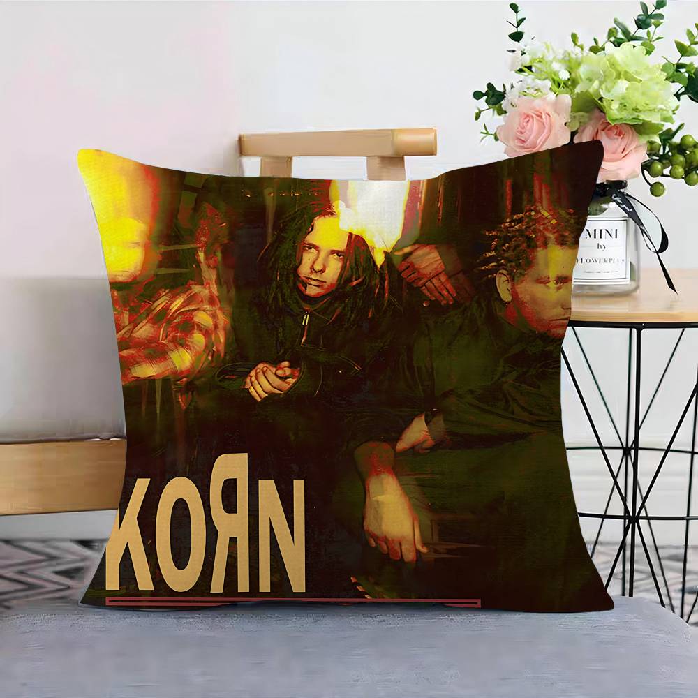 Vintage Rock Band KORN Pillow Gift Home Office Decoration Pillow Bedroom Sofa Car Cushion CoverPillow Case