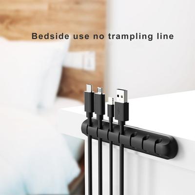 2Pcs Silicone Cable Clips Cord Organizer Multi-grids Adhesive Cable Management Flexible Cable Organizer