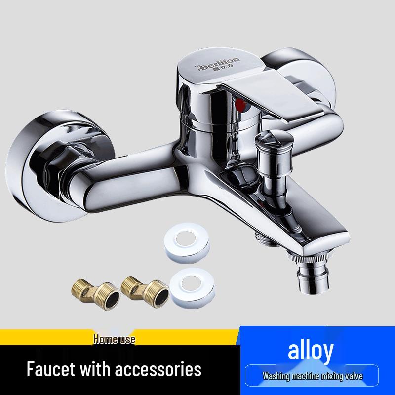 All-Copper Dual-Function Bathroom Faucet & Mixer Valve for Water Heater and Shower