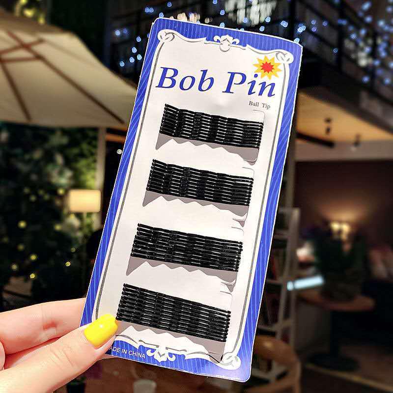 

Блакитна картка маленька шпилька з чорними хвилями: Невидима заколка для стильних жінок