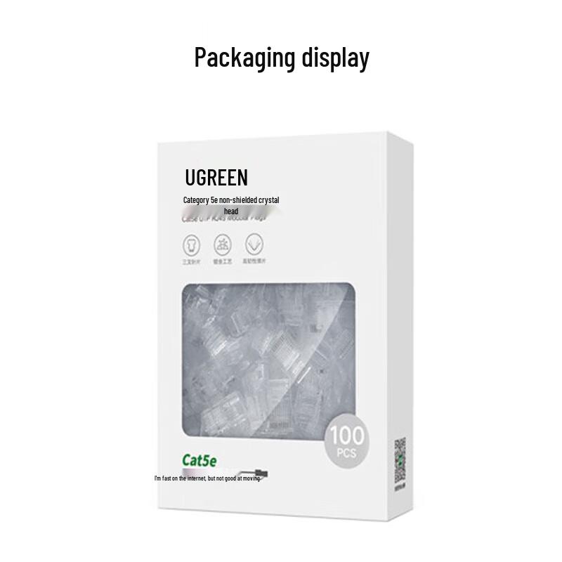UGREEN NW183 Cat5e Unshielded RJ45 Connectors, 100-Pack