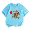 Cartoon Cowboy Adventure Print Kids Boys Girls 100% Cotton Crew Neck Short Sleeve T Shirt Cute Ride Horse Funny Casual Soft Breathable Summer Tee Top