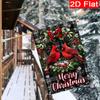 1pc a Red Bishop'S Poinsettia Garden Flag for Christmas, Measuring . This Double-Sided Outdoor Decoration Is Perfect for Your Home, Courtyard, And Law