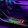 20W Fast Wireless Phone Charger Car Charging Pad with Non-Slip Base 8 Ambient Lights Universal Phone Cordless Charging Mat