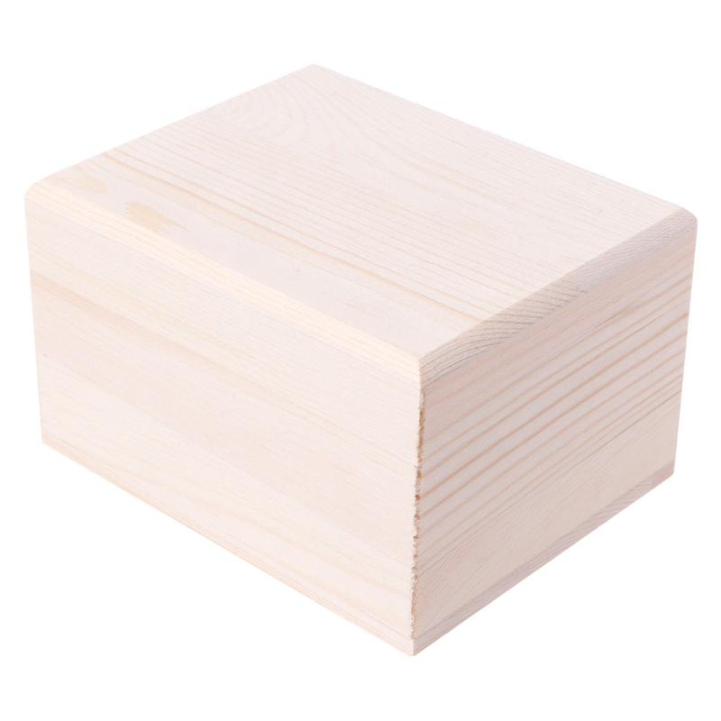 Handmade Wooden Box With Lid Storage Case Crafts Sundries Organizer 2 Sizes B03E