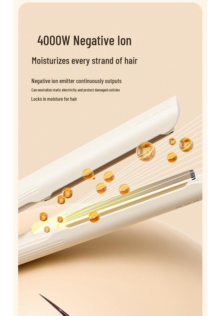 2-in-1 Hair Straightener & Curler: Constant Temperature, No Hair Damage, Perfect for Bangs.
