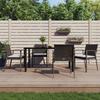 Vidaxl 5-Cz. Garden Furniture Set With Cushions, Polyrattan And Steel
