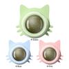 Catnip Lickable Ball Rotatable Teeth Cleaning Cat Bite Toy Cat Wall Treats for Indoor Cats