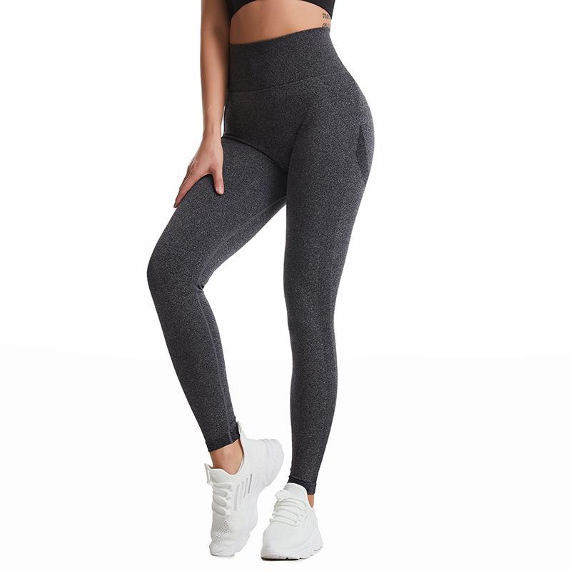 Pantaloni de Yoga cu Talie Înaltă, Culoare Piersică, pentru Ridicarea Șoldurilor - Fără Șifonare, Strâmți și Elastici pentru Fitnessul Femeilor