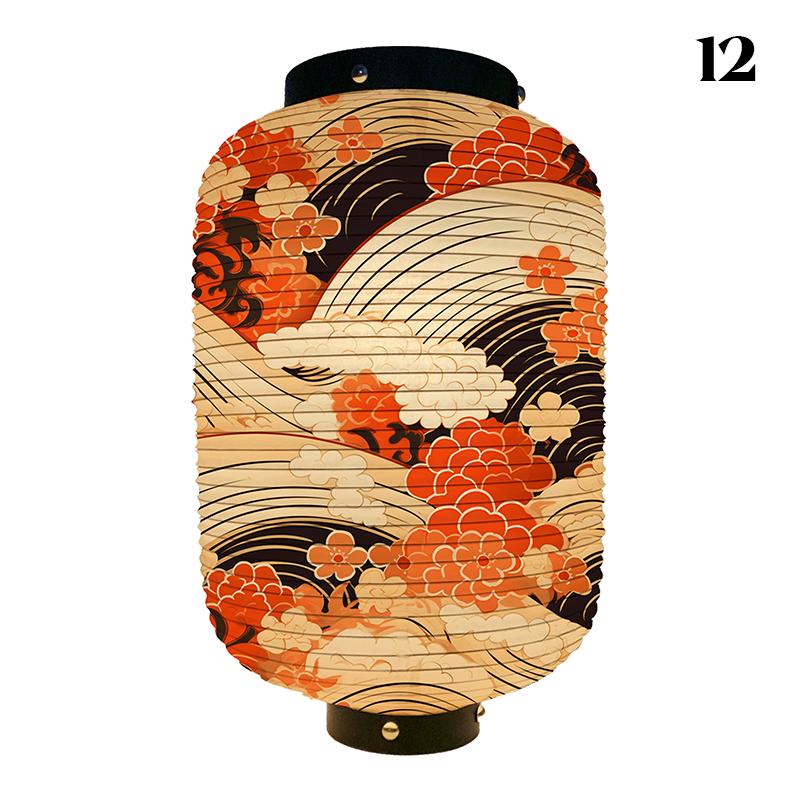 Luxury New Japanese Lanterns Classic Japan Wave Printed Pub Restaurant Hotel Decoration Festival New Year Party Hangings Lantern