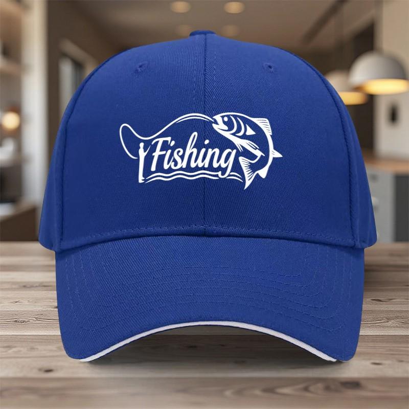 Fishing Graphic Print Baseball Cap Unisex Adjustable Polyester Casual Outdoor Sports Cap