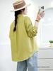 Women's Candy Color Long Sleeve Cotton Shirt - Minimalist, Versatile, and Slimming Design
